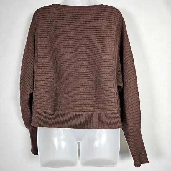 Free People Sweater S Sublime Pullover in Chocolate Lava Ribbed‎ Boho Whimsigoth - Picture 8 of 14